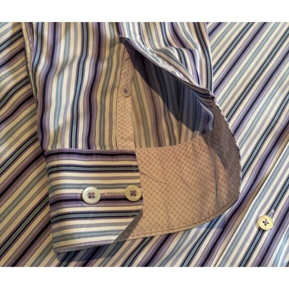 Bugattchi UOMO Men's Shirt,100 % Cotton, Luxurious stripes, excellent condition, - Picture 6 of 12